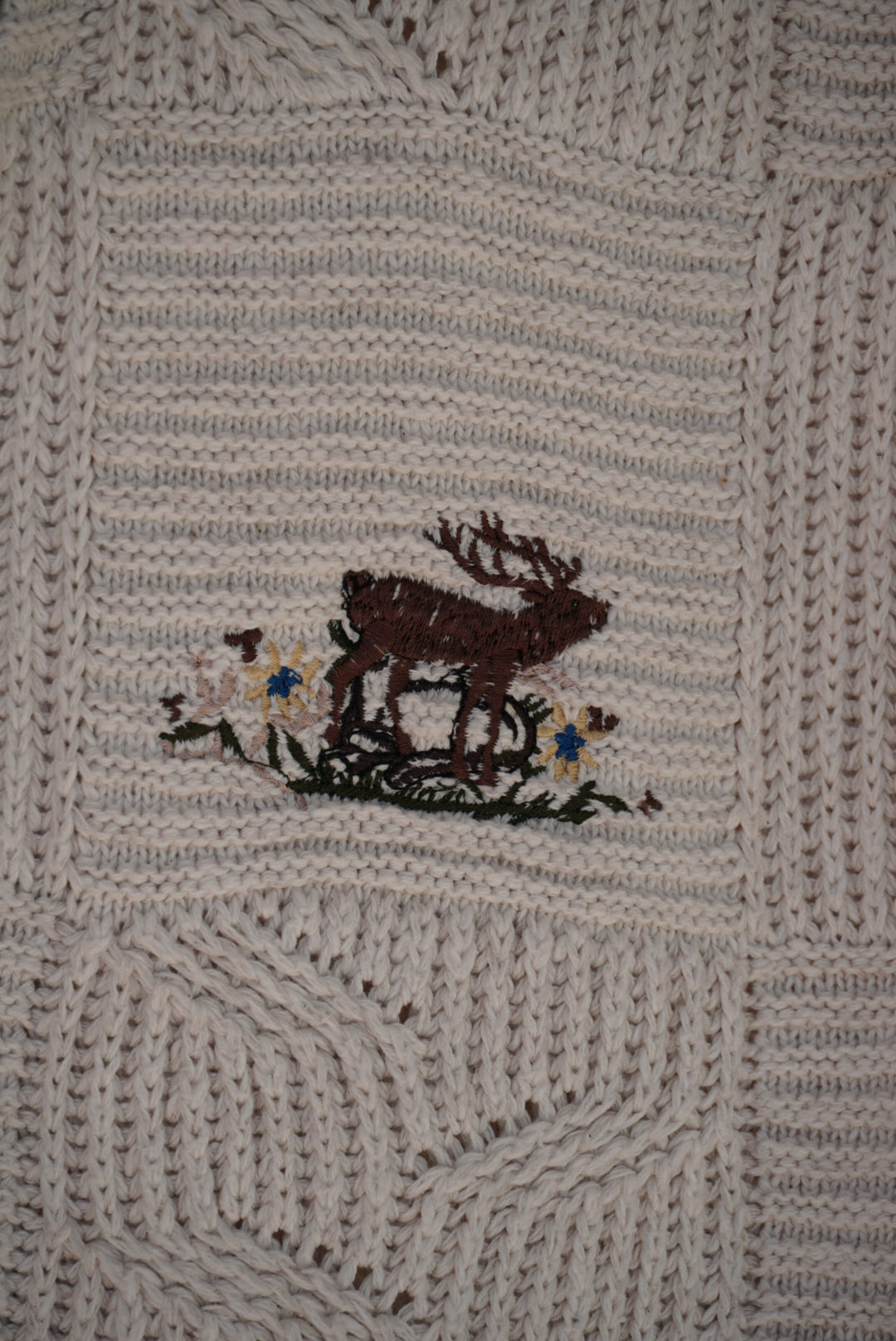 Gilet en maille blanc cassé