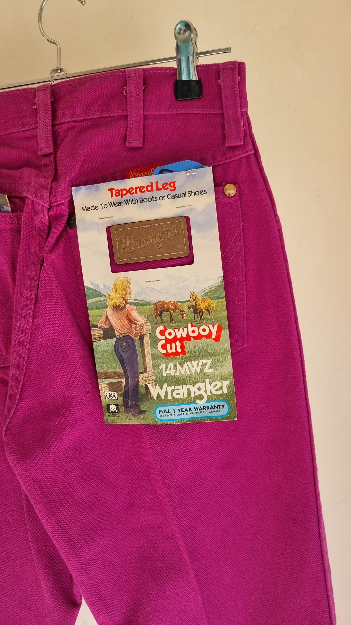 Jean Wrangler fuschia