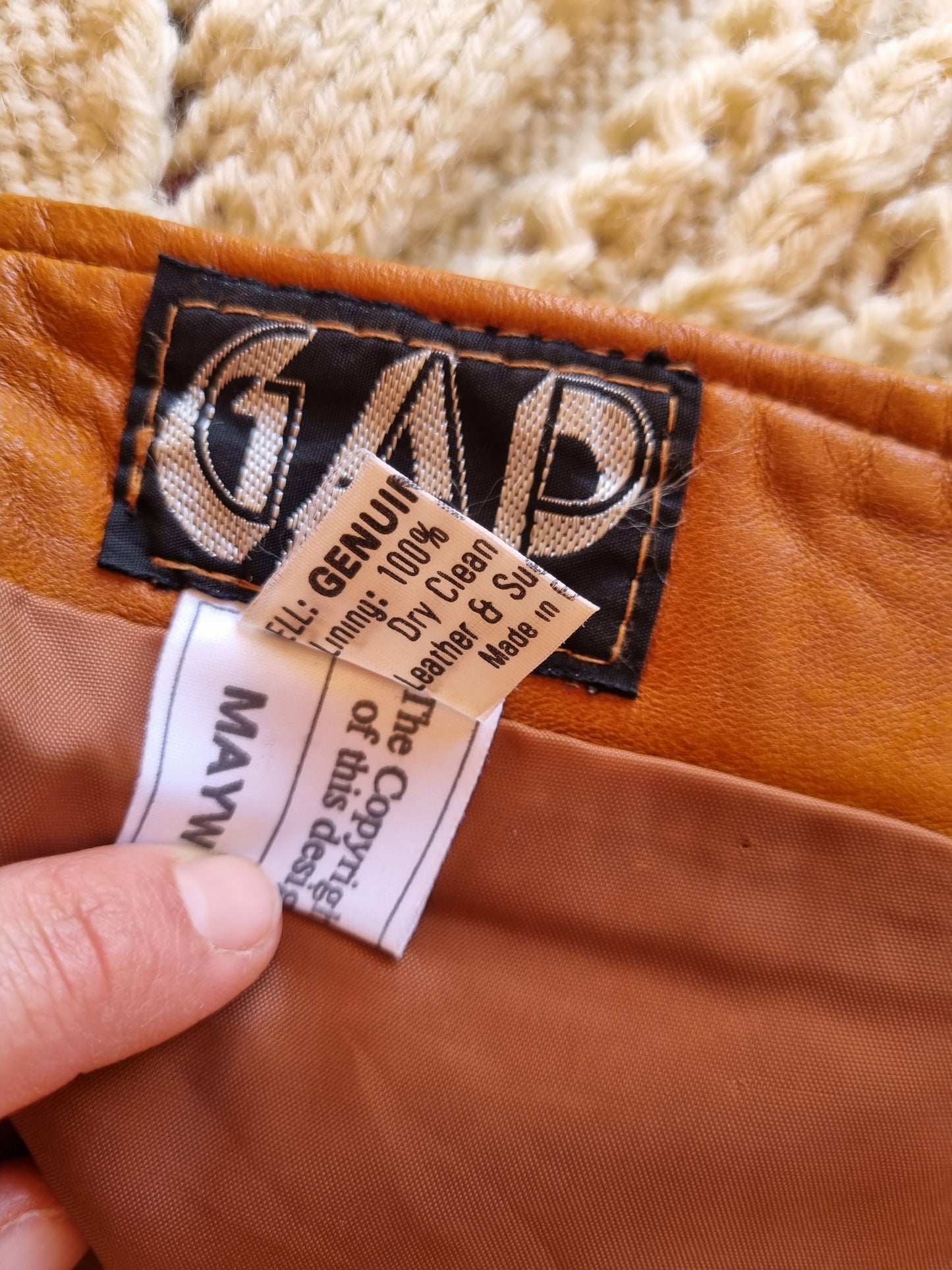Jupe en cuir Gap
