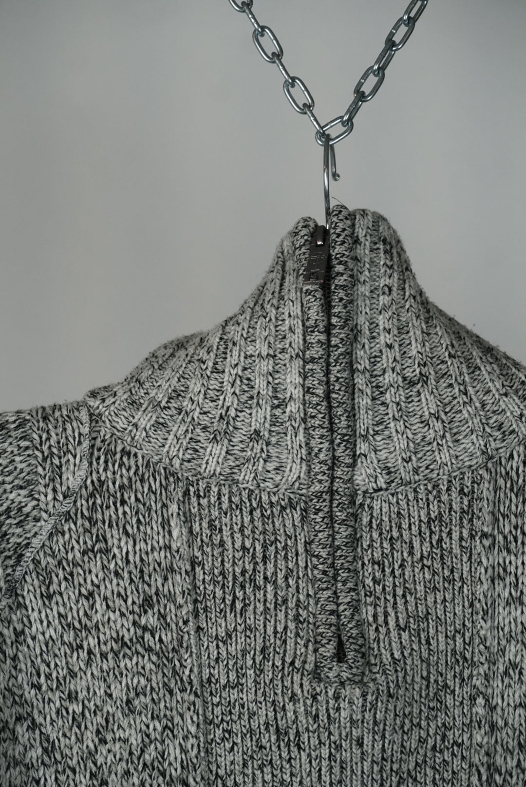 Pull gris col camionneur