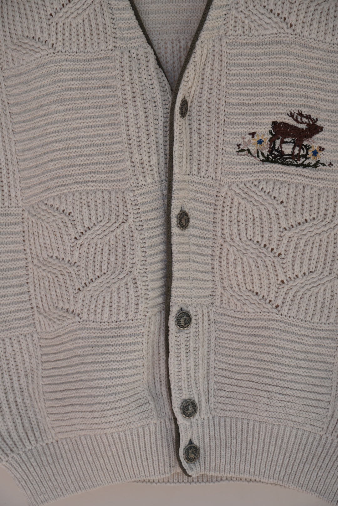 Gilet en maille blanc cassé