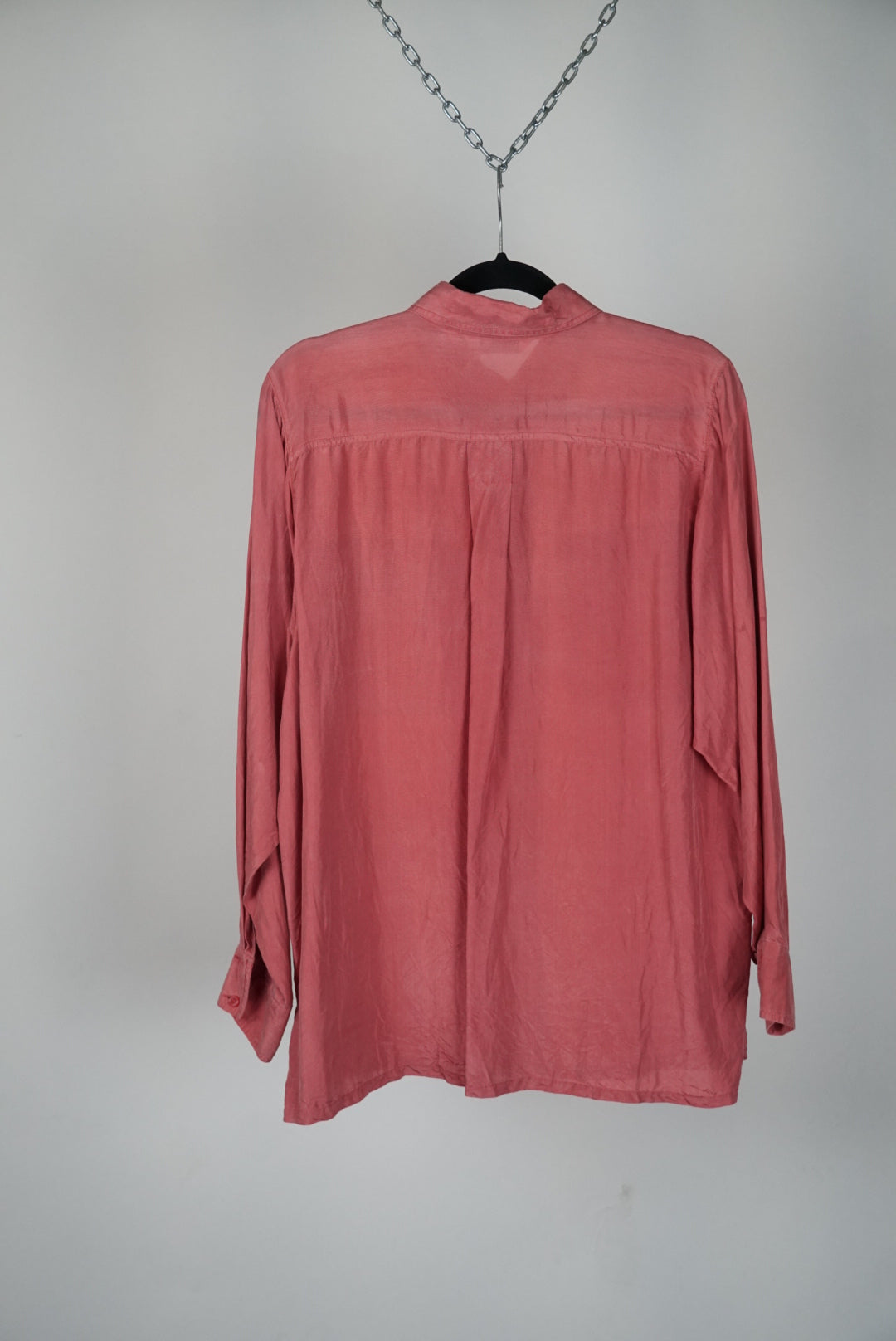 Chemise en soie vieux rose