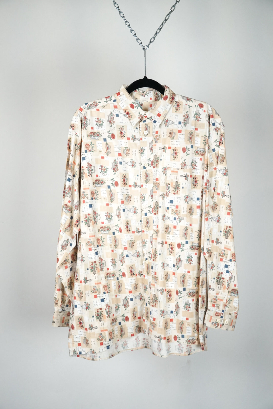 Chemise motif paniers de fleurs