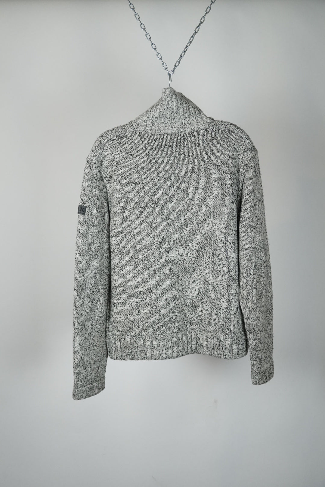Pull gris col camionneur