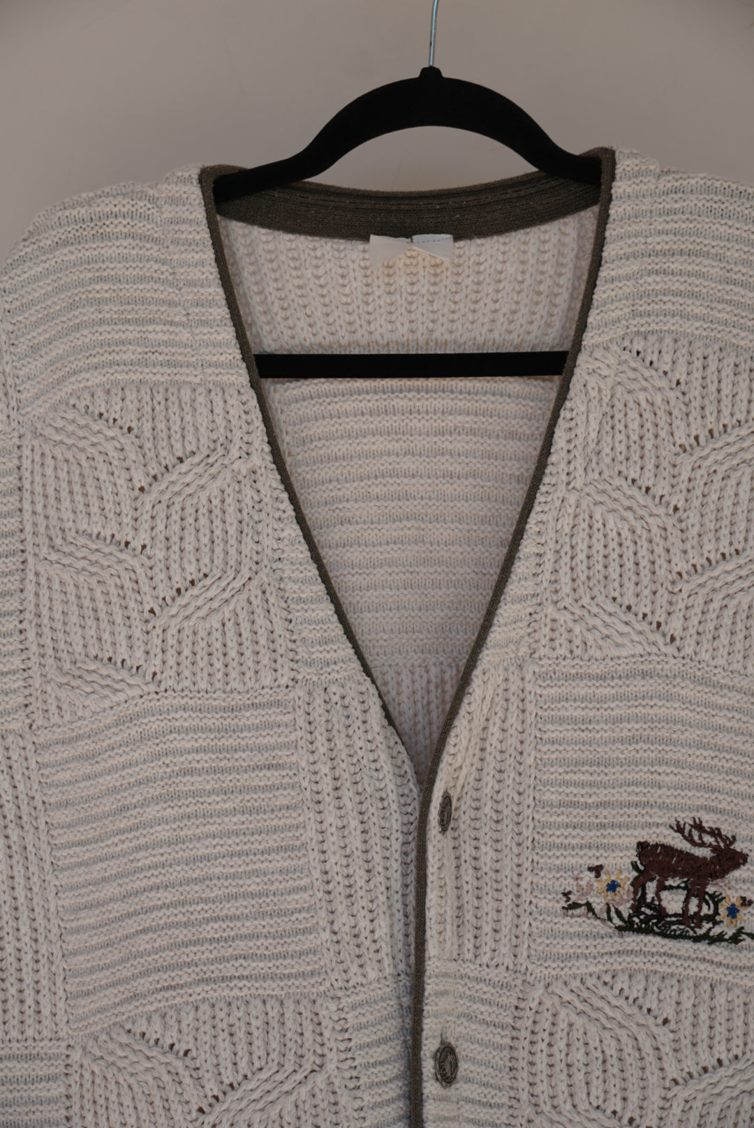 Gilet en maille blanc cassé