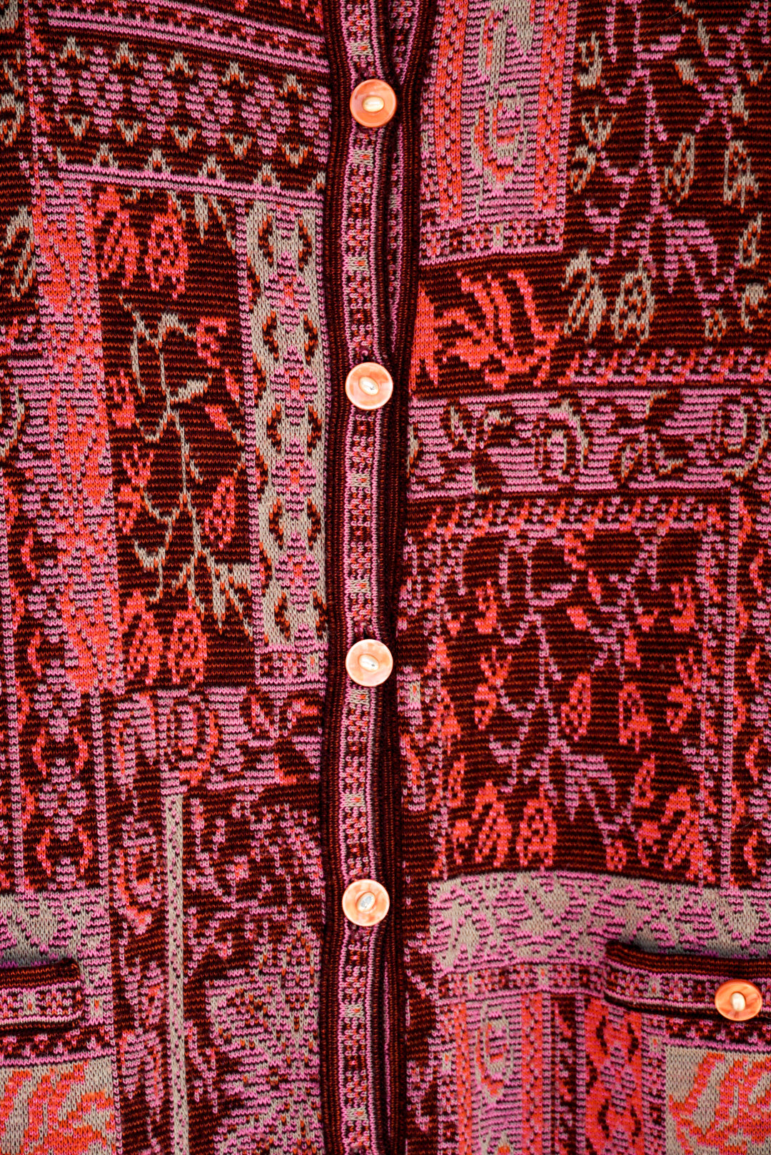 Gilet en maille bordeaux