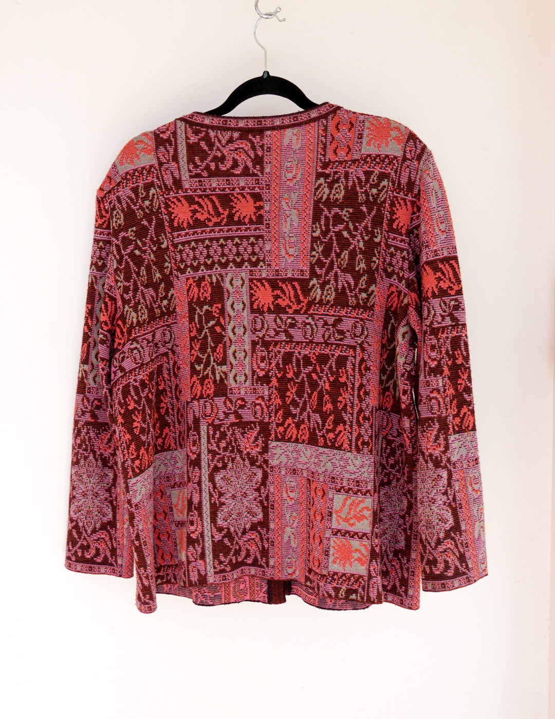 Gilet en maille bordeaux
