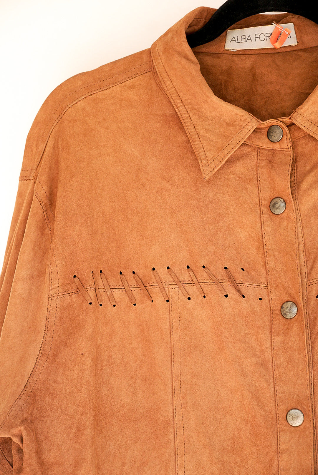 Chemise en daim camel