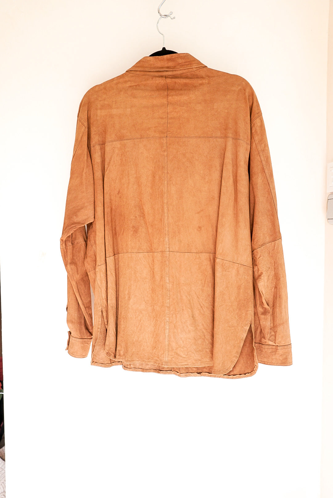 Chemise en daim camel