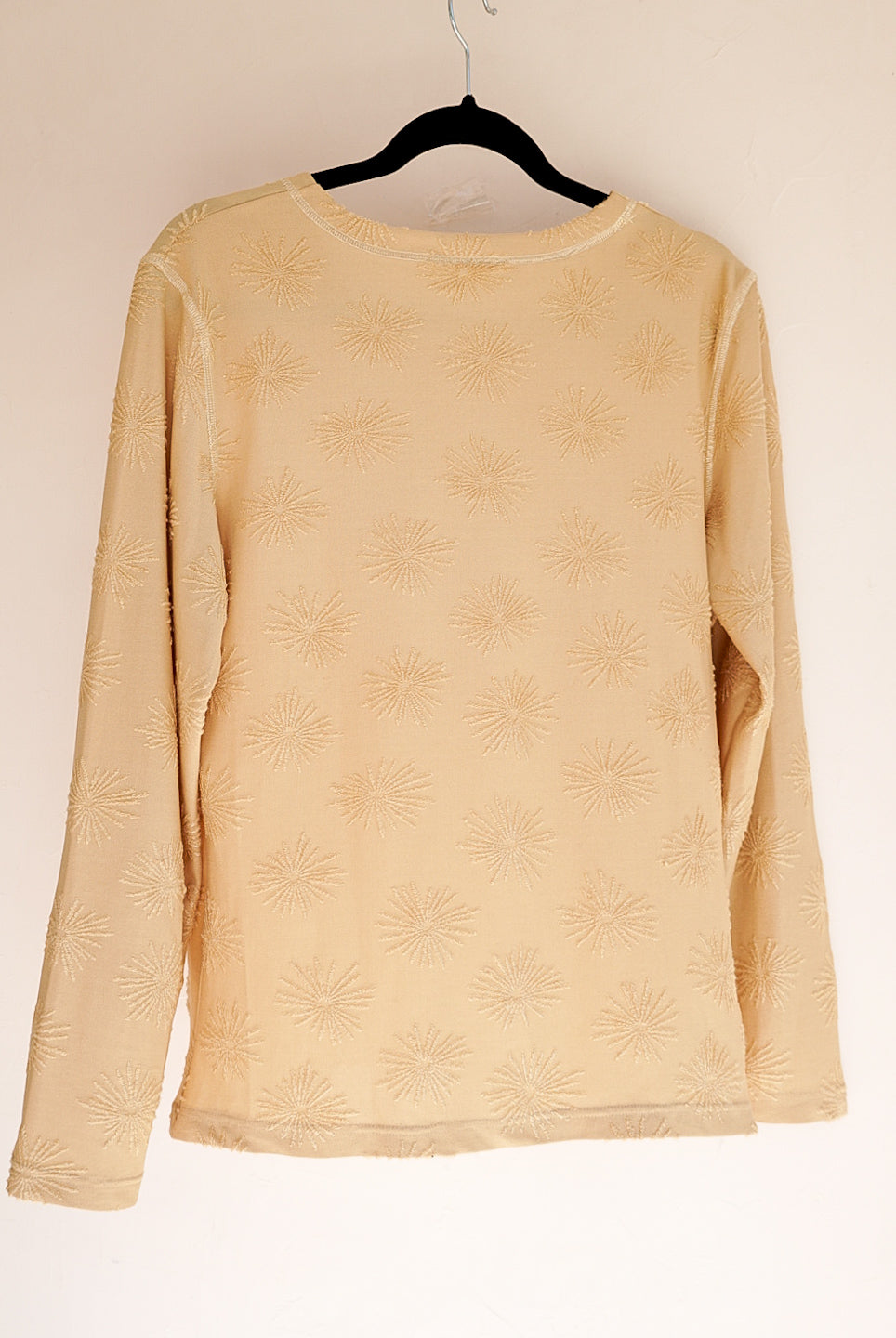 Top en brocard motif soleil