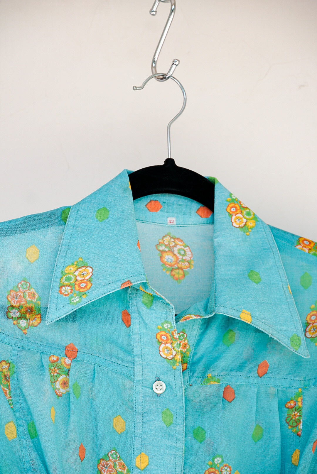 Chemise bleu 70's