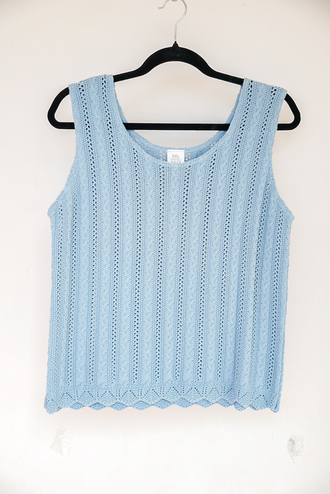 Top en maille bleu