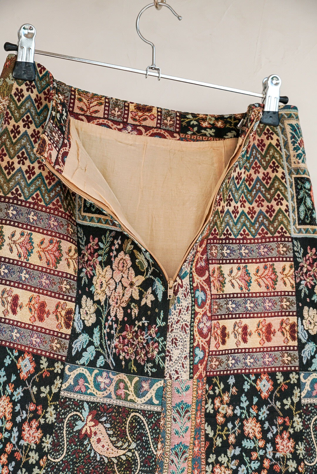 Jupe patchwork tapisserie