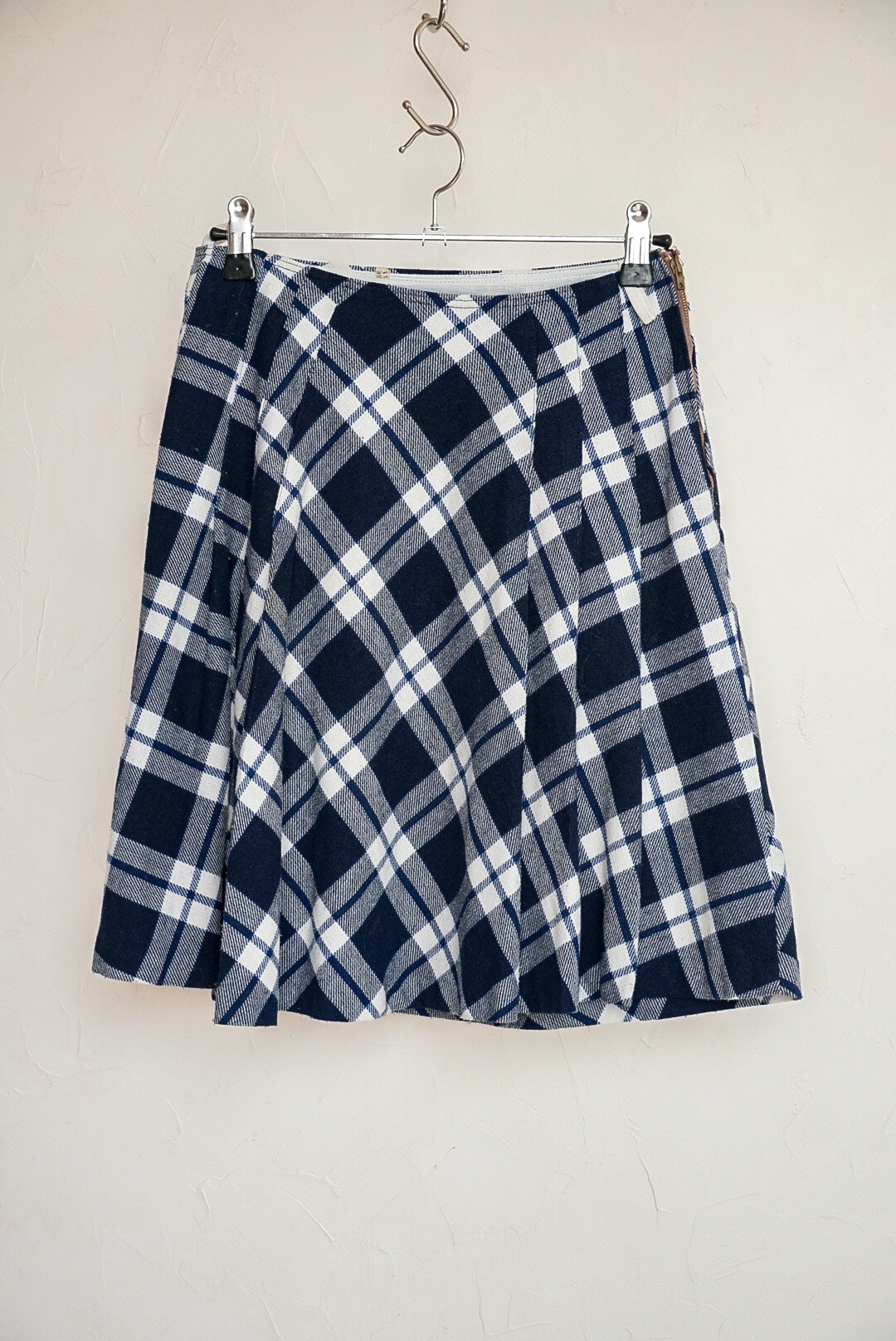 Jupe tartan bleu marine