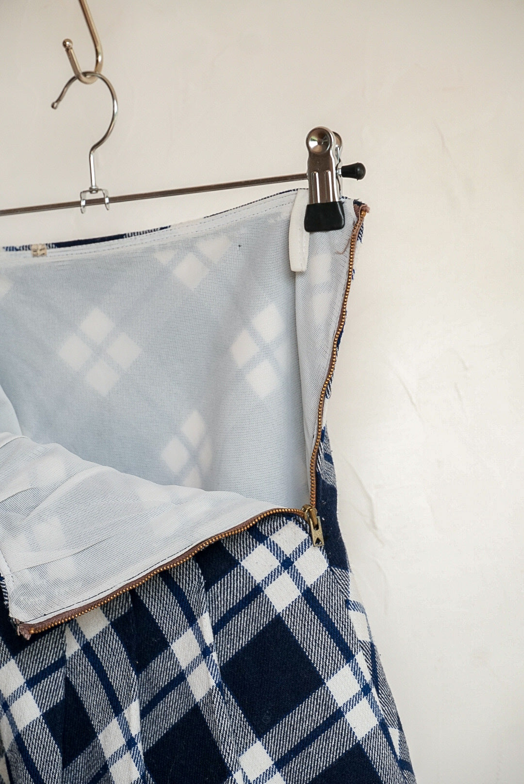 Jupe tartan bleu marine