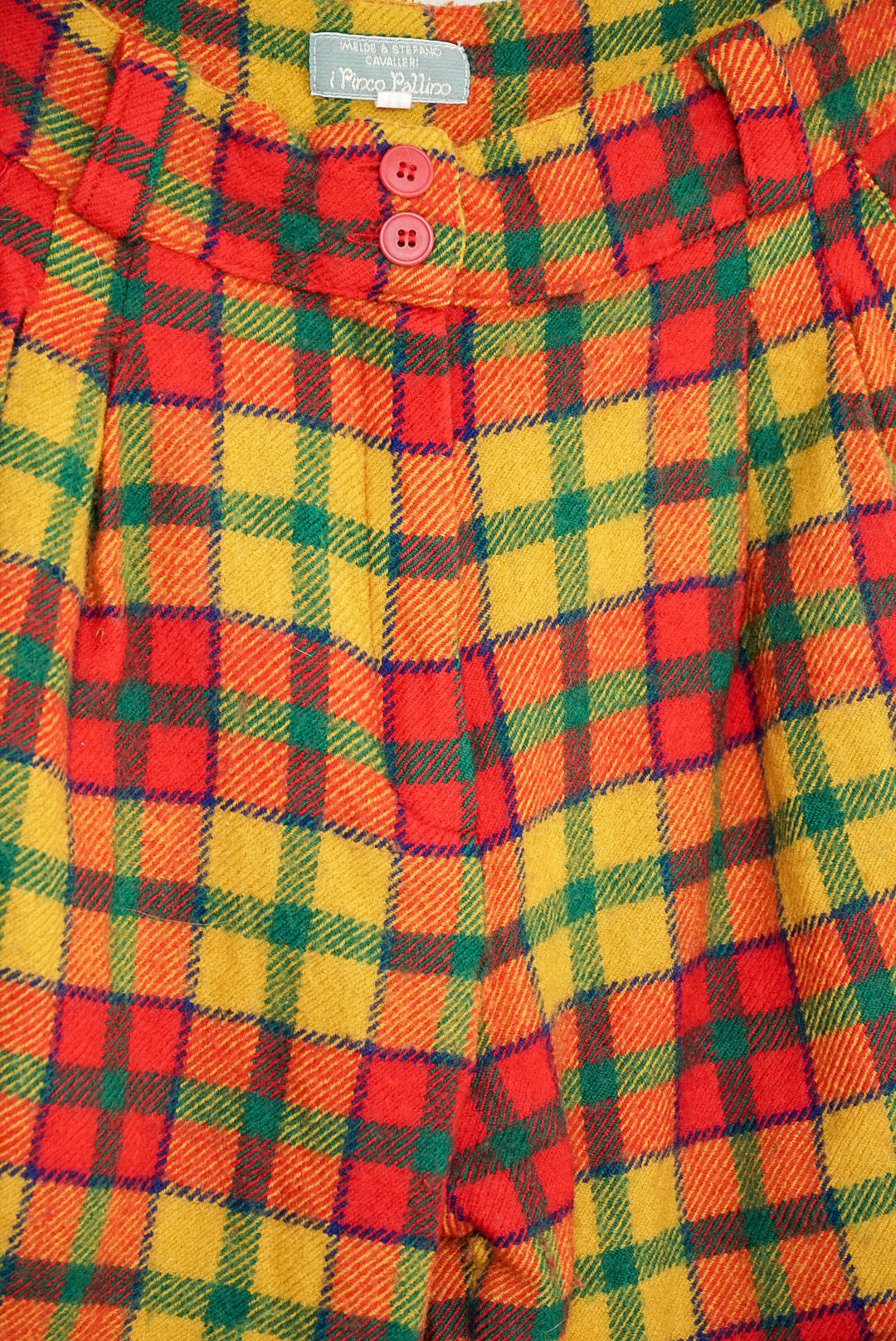 Short tartan jaune et rouge