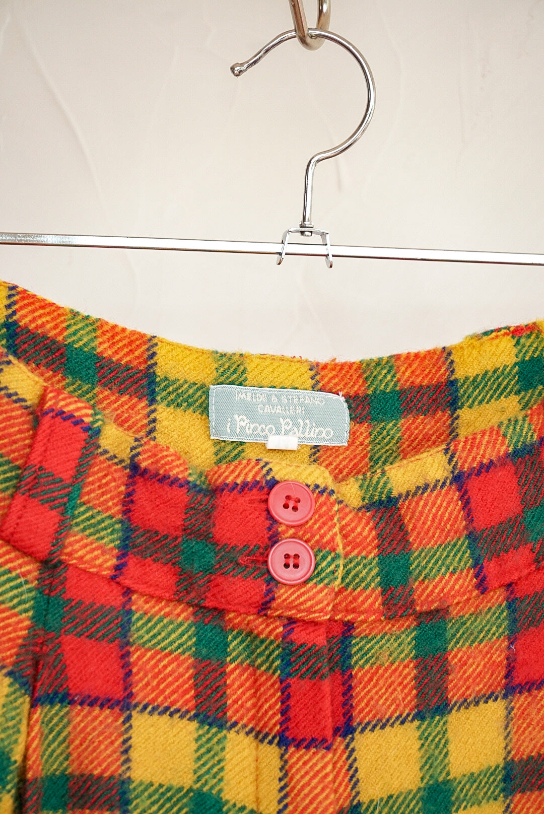 Short tartan jaune et rouge