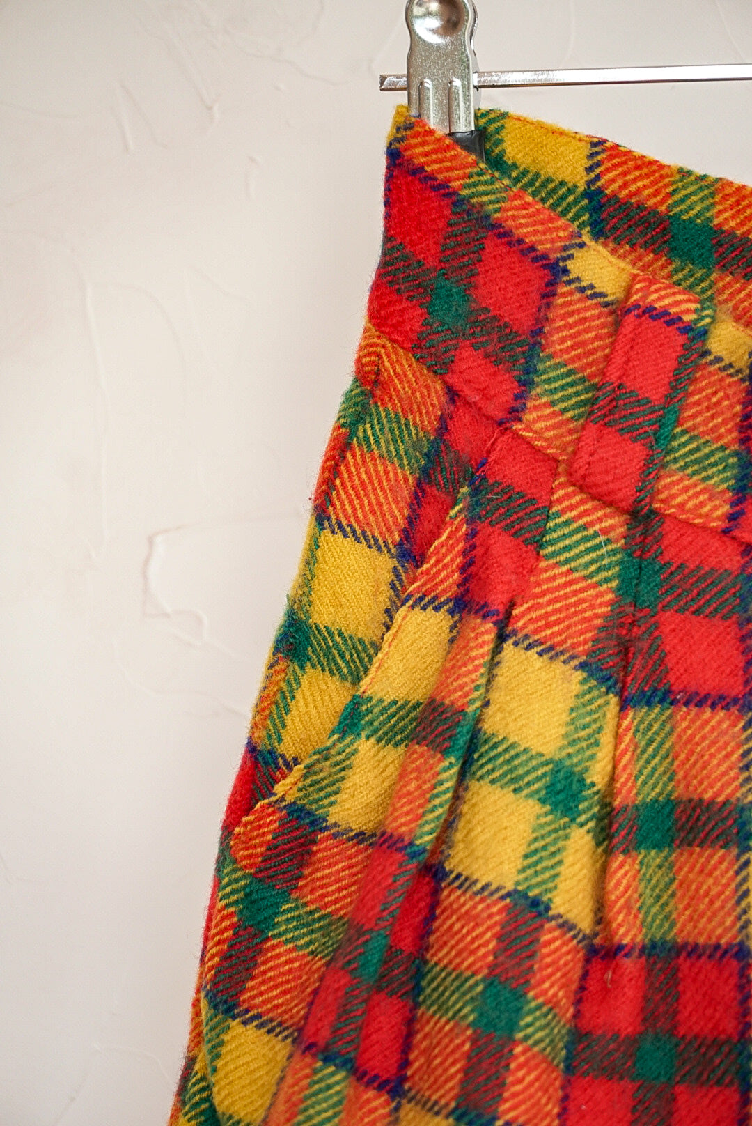Short tartan jaune et rouge