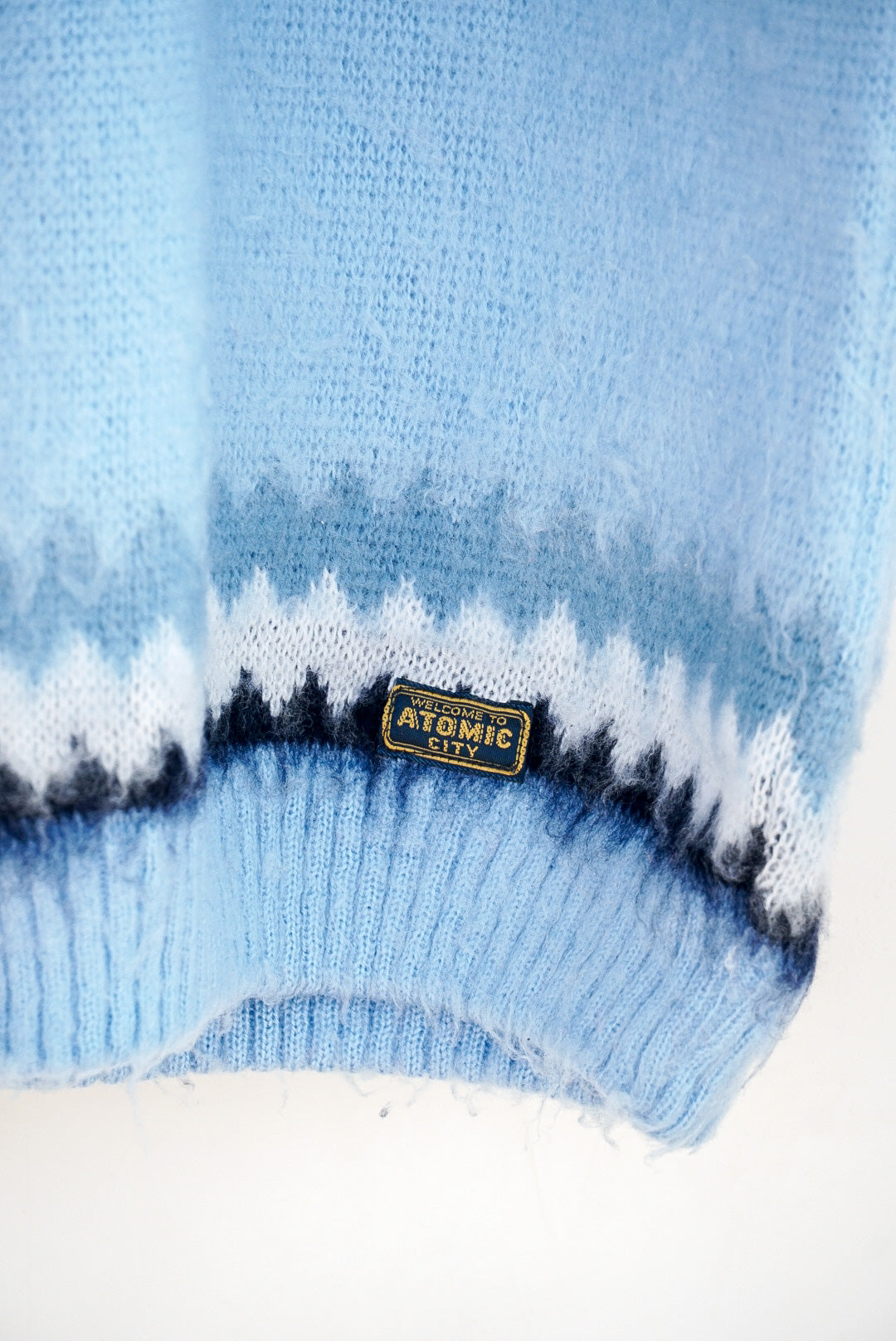 Pull bleu clair mohair