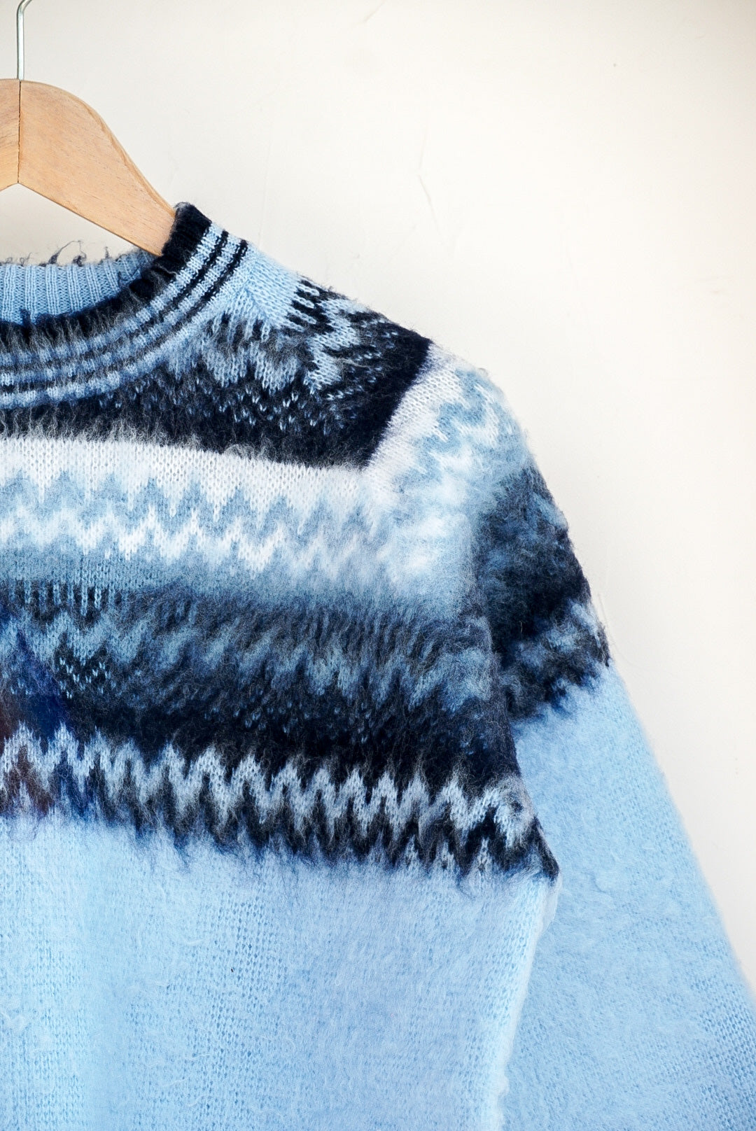 Pull bleu clair mohair