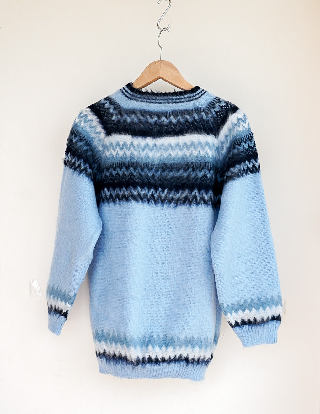 Pull bleu clair mohair