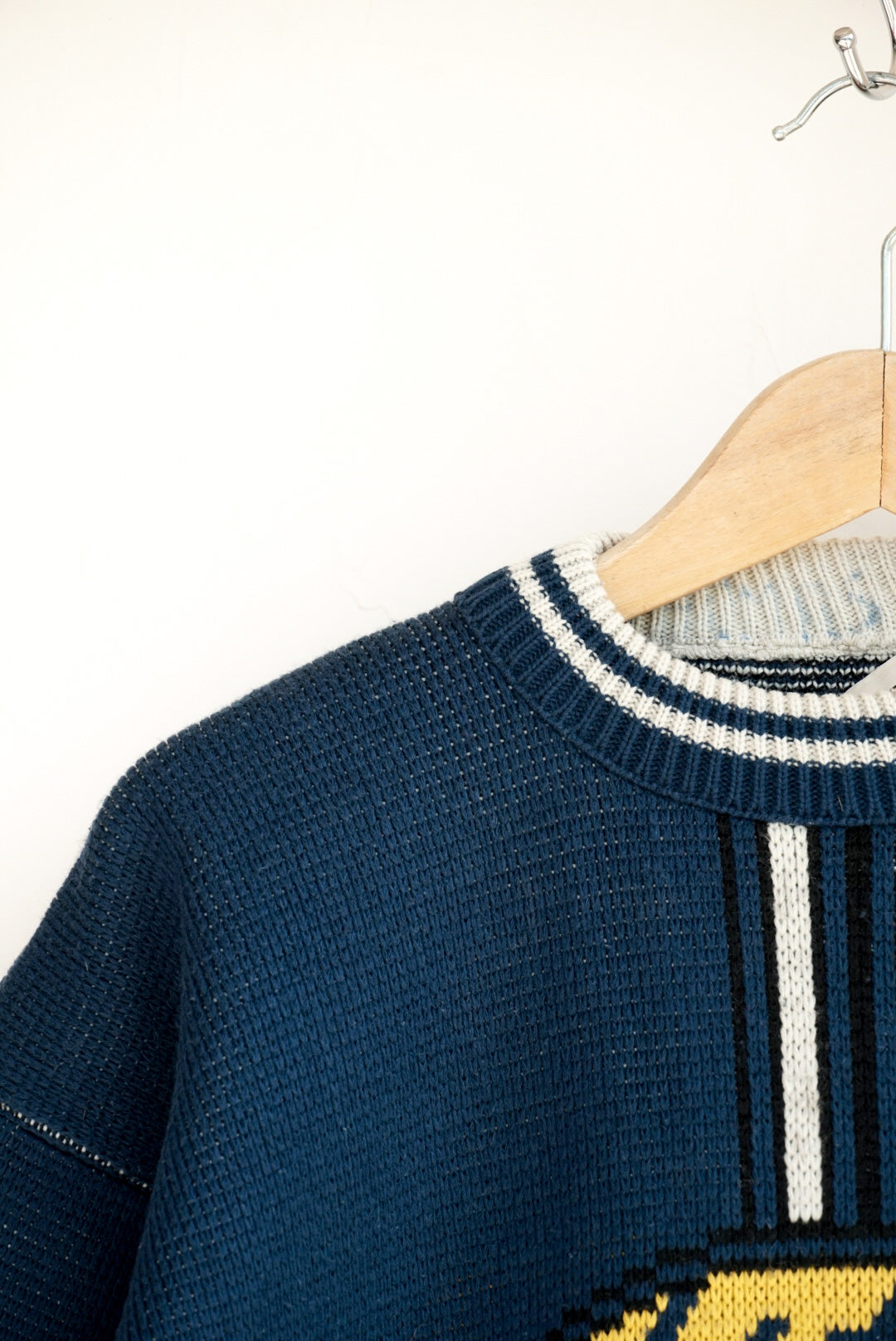 Pull bleu marine old school