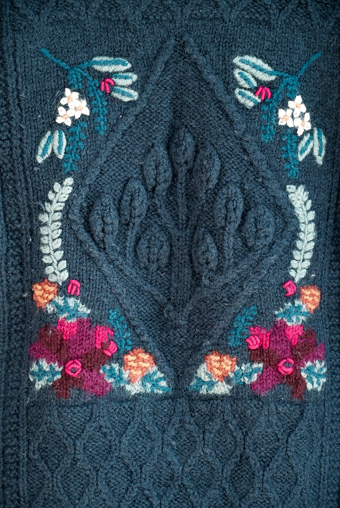 Pull irlandais vert sapin