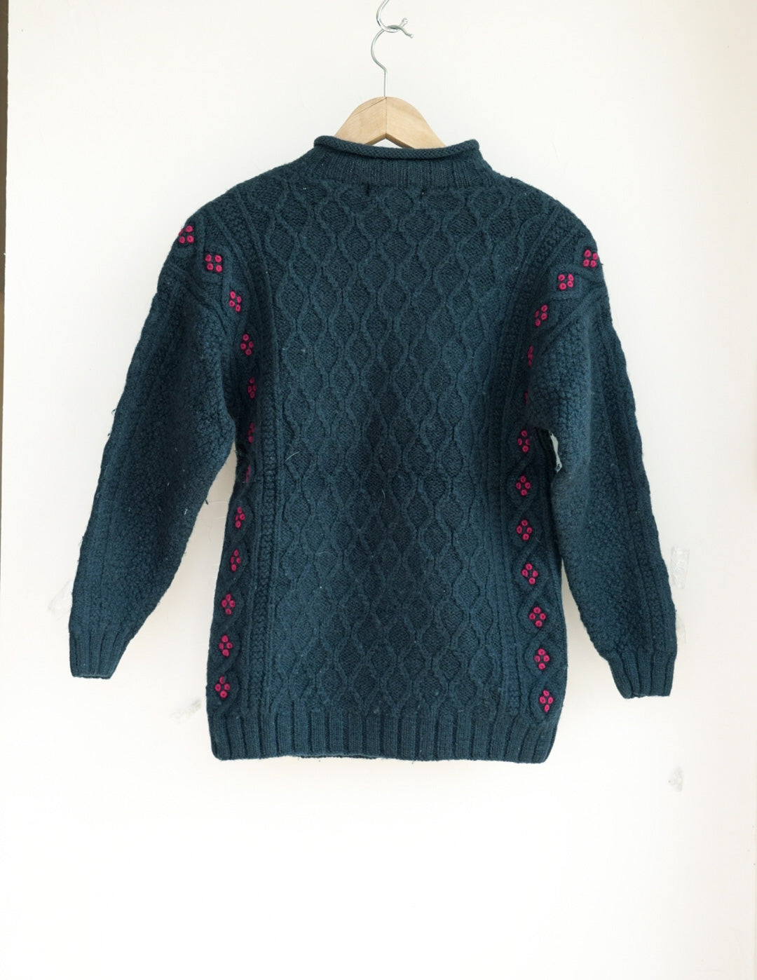 Pull irlandais vert sapin