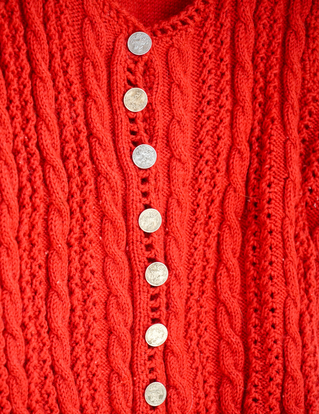 Gilet sans manches rouge en maille