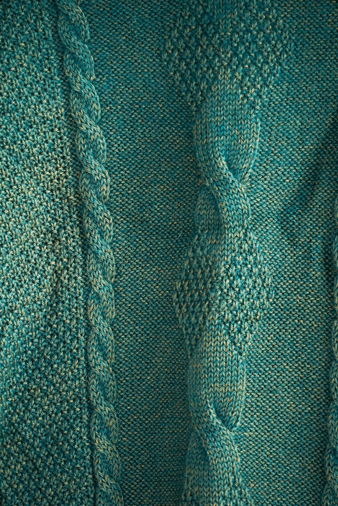 Pull torsadée vert sapins