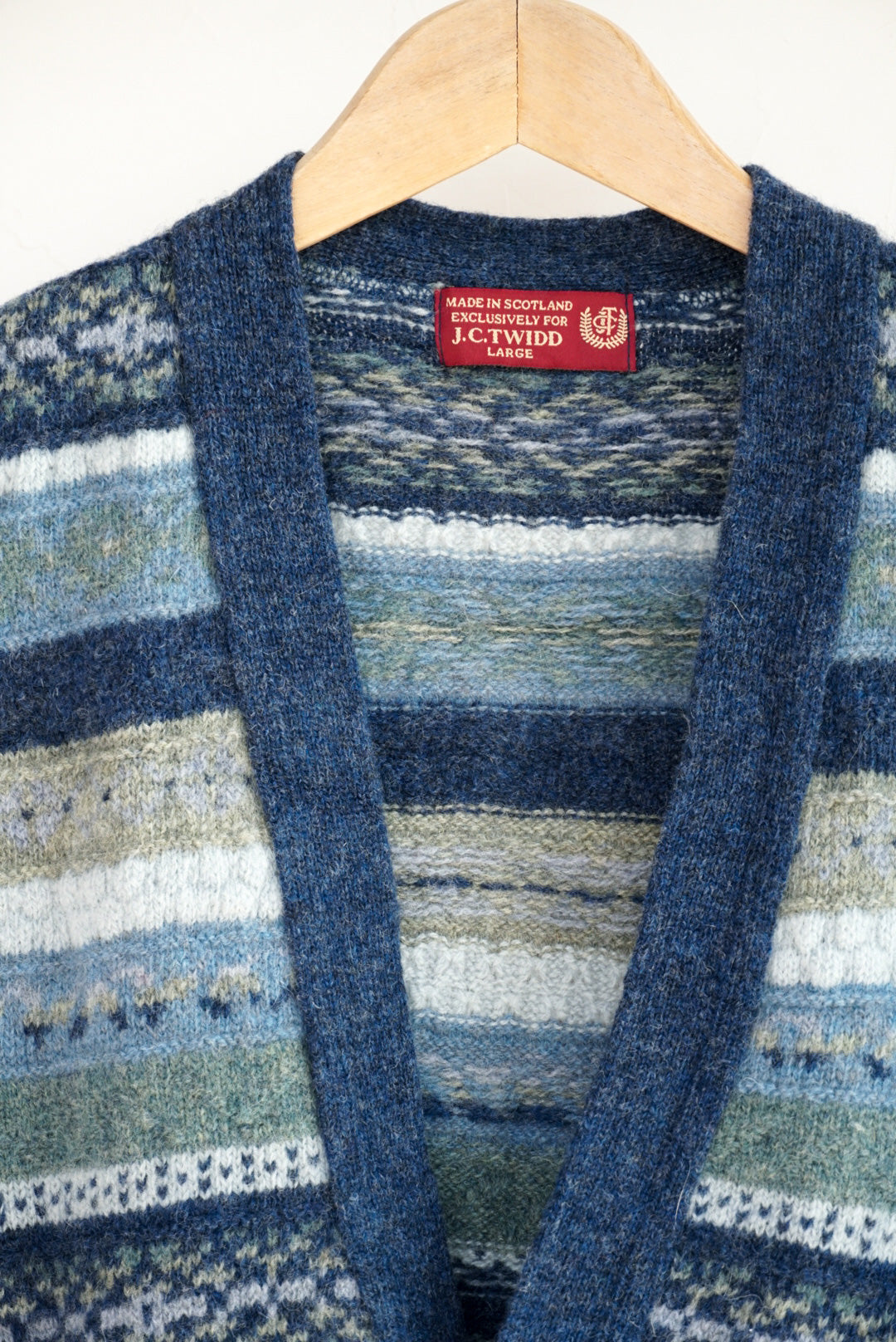Gilet écossais sans manches bleu à rayure