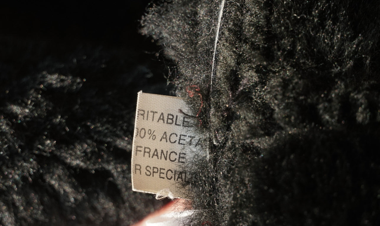 Manteau peau lainé noir