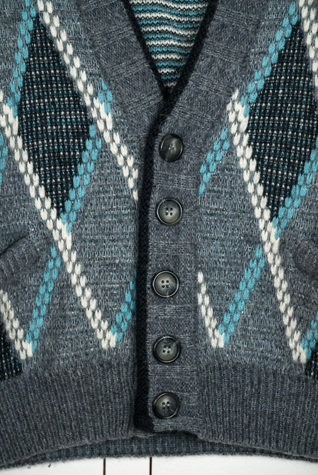 Cardigan gris losange