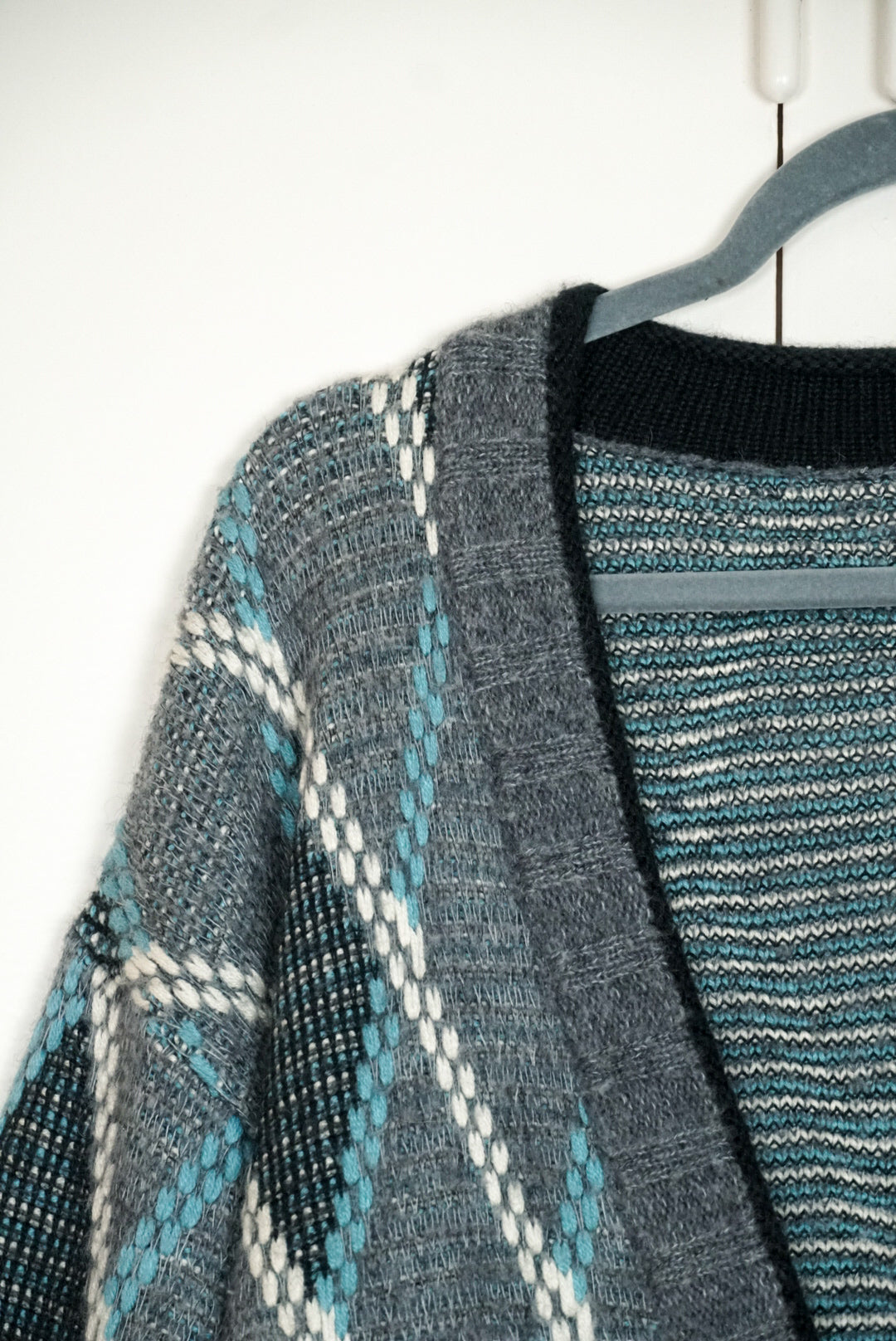 Cardigan gris losange