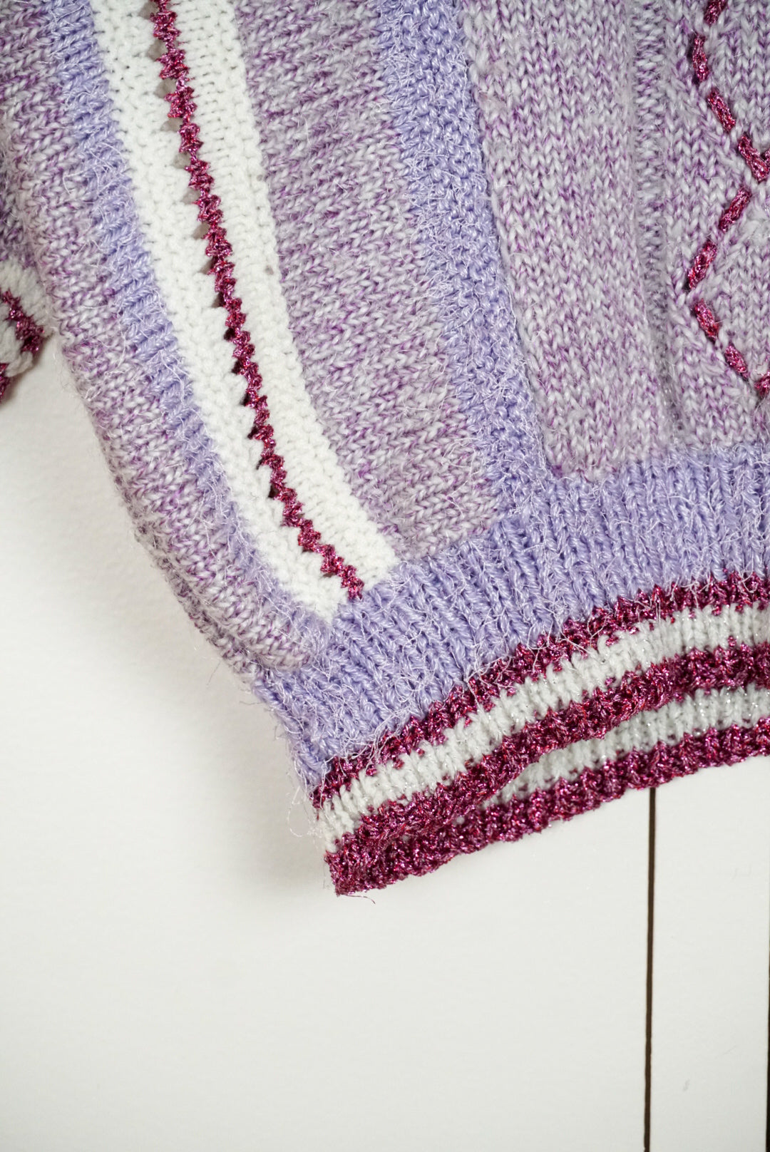 Pull en maille lila lurex