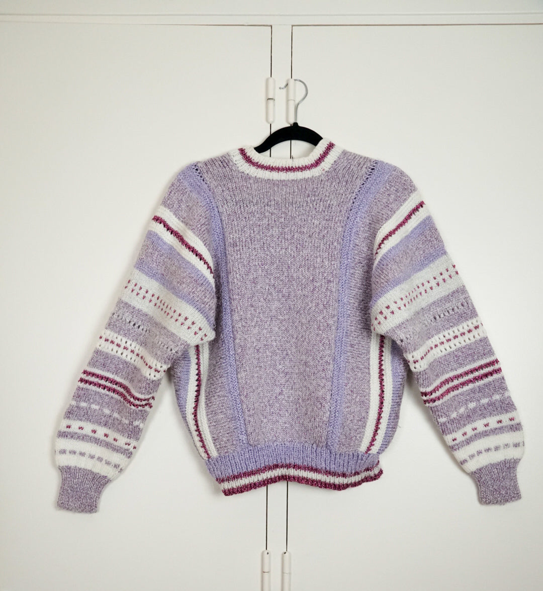 Pull en maille lila lurex