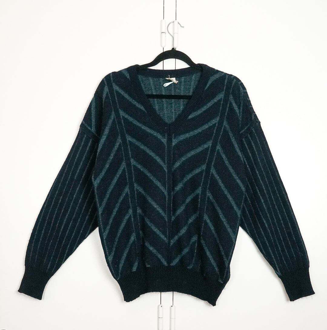 Pull bleue marine geomtrique