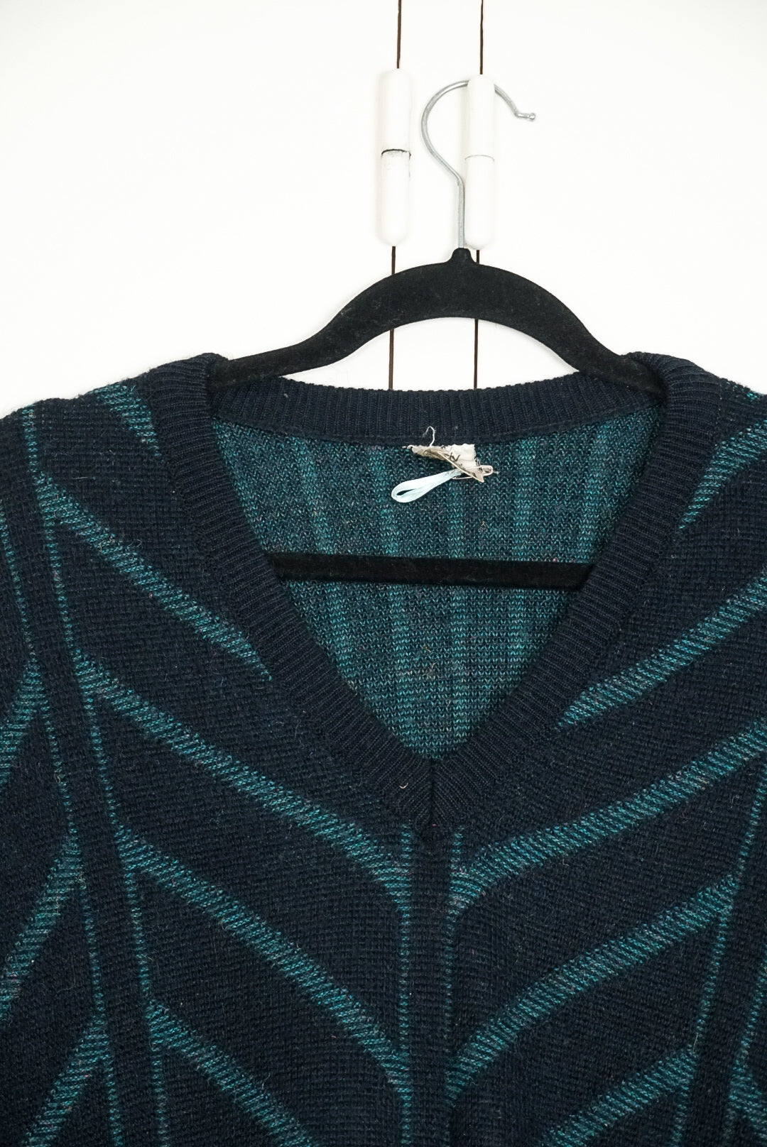 Pull bleue marine geomtrique