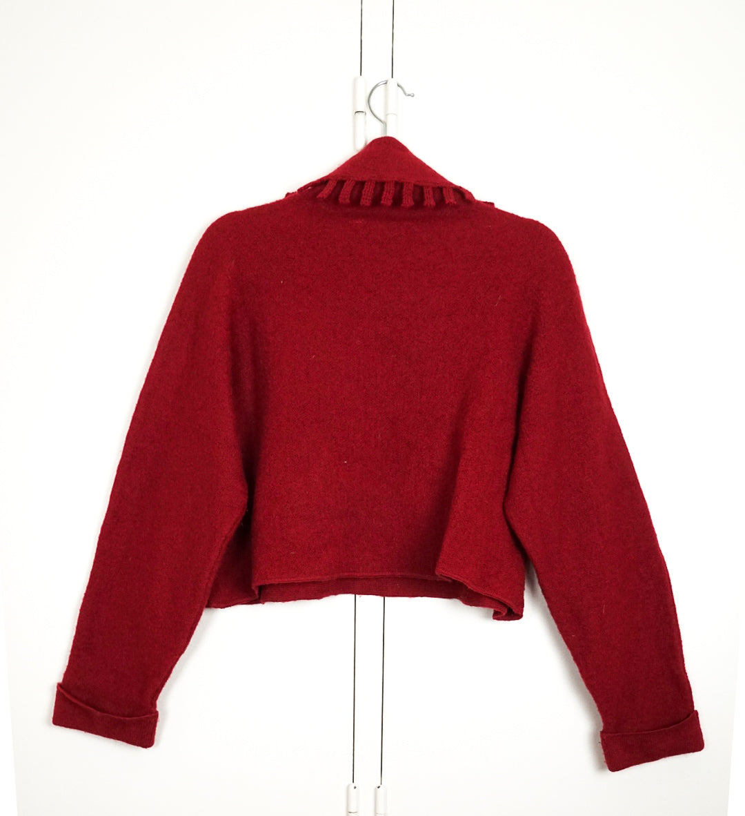 Pull rouge col roulé