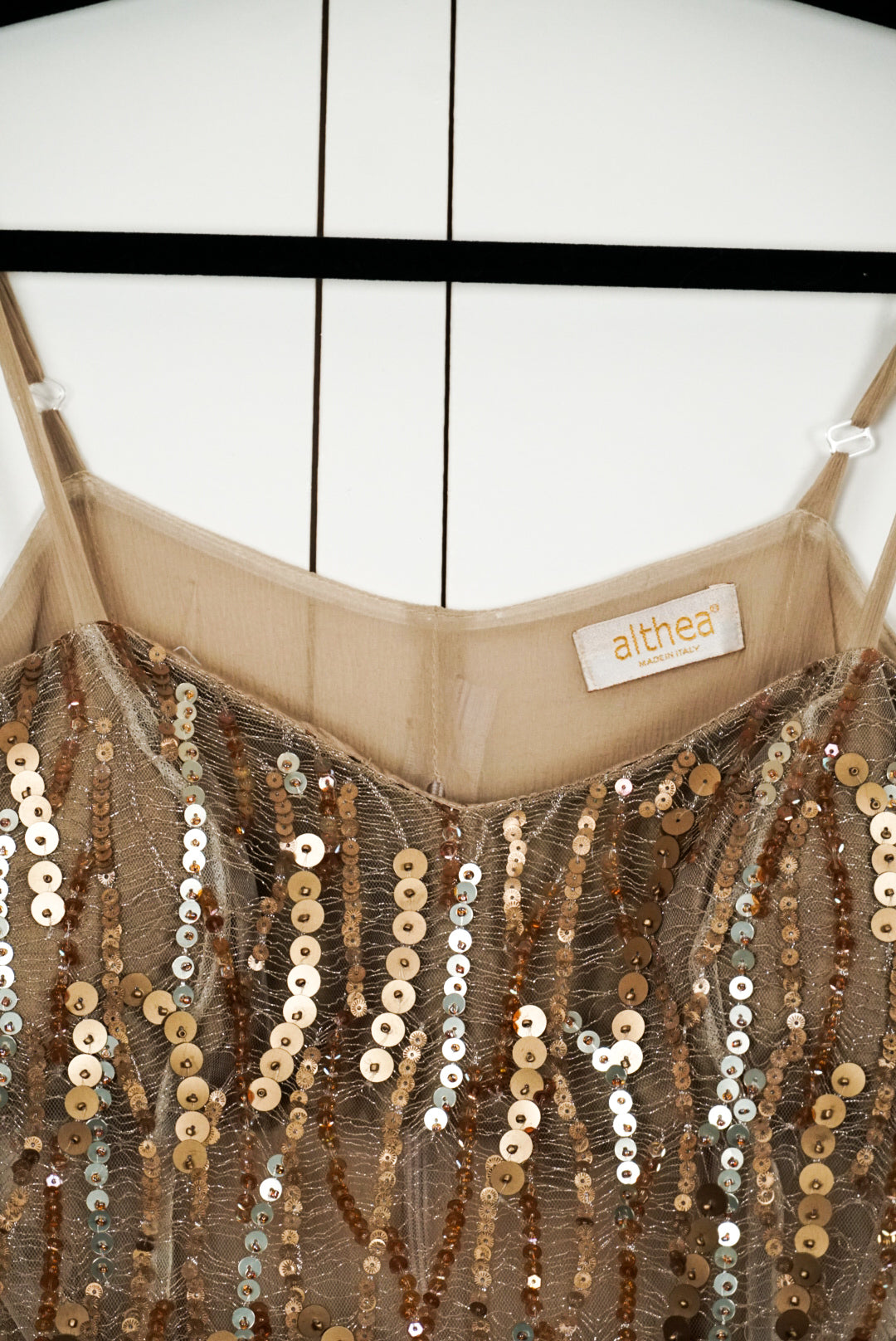Top brodé sequins