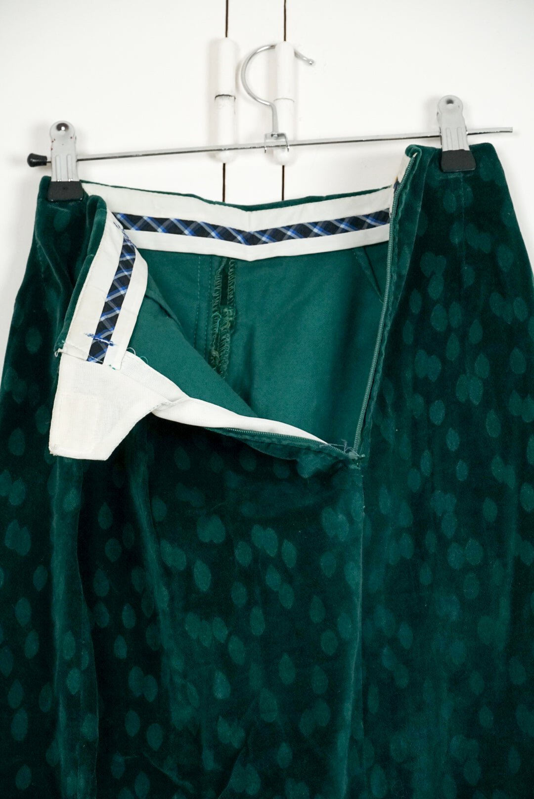 Jupe longue verte en velours