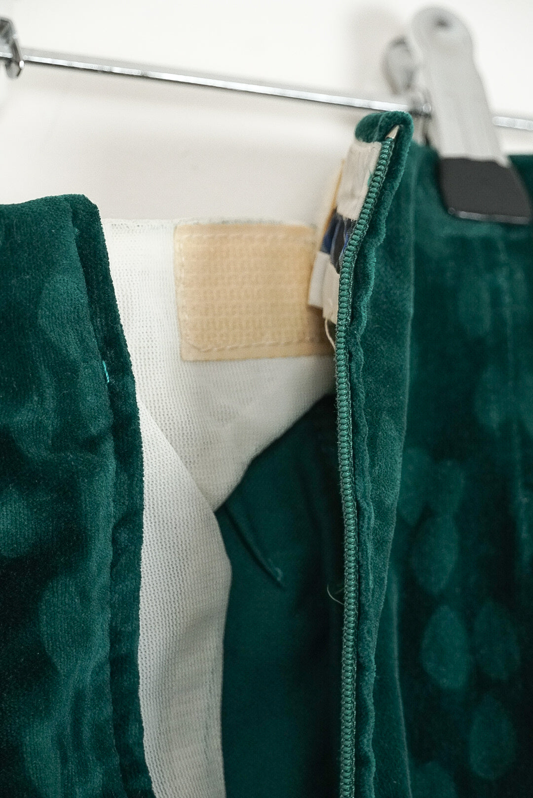 Jupe longue verte en velours