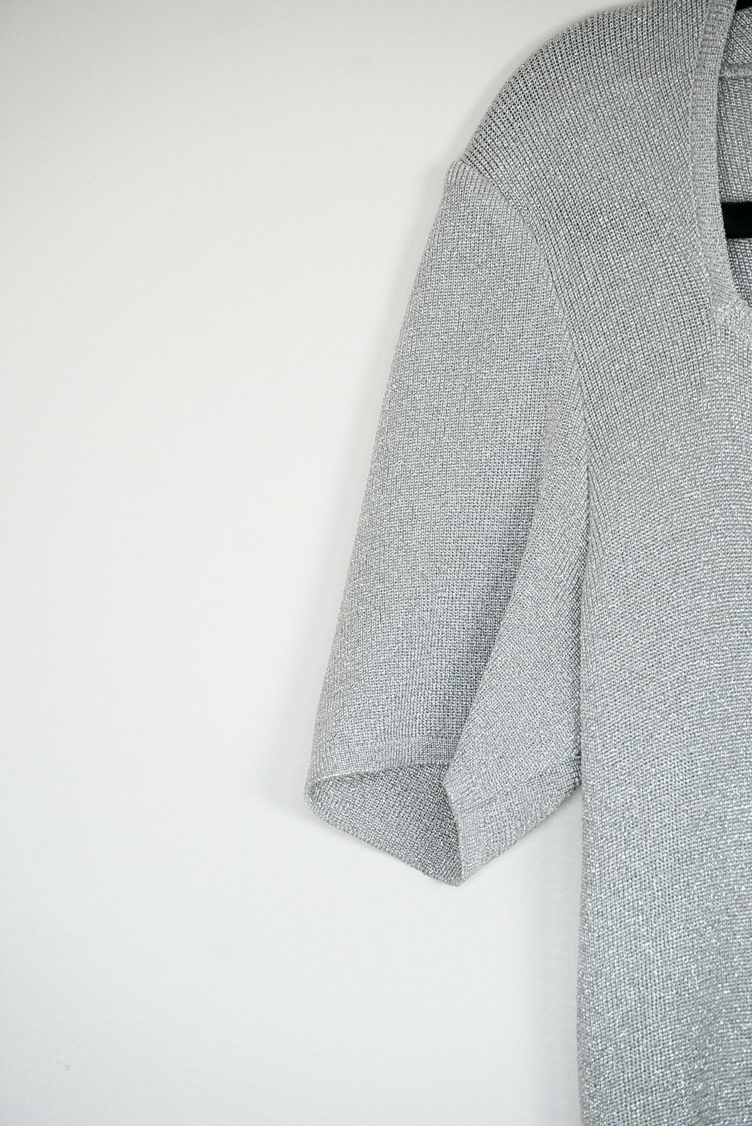Top gris à paillette