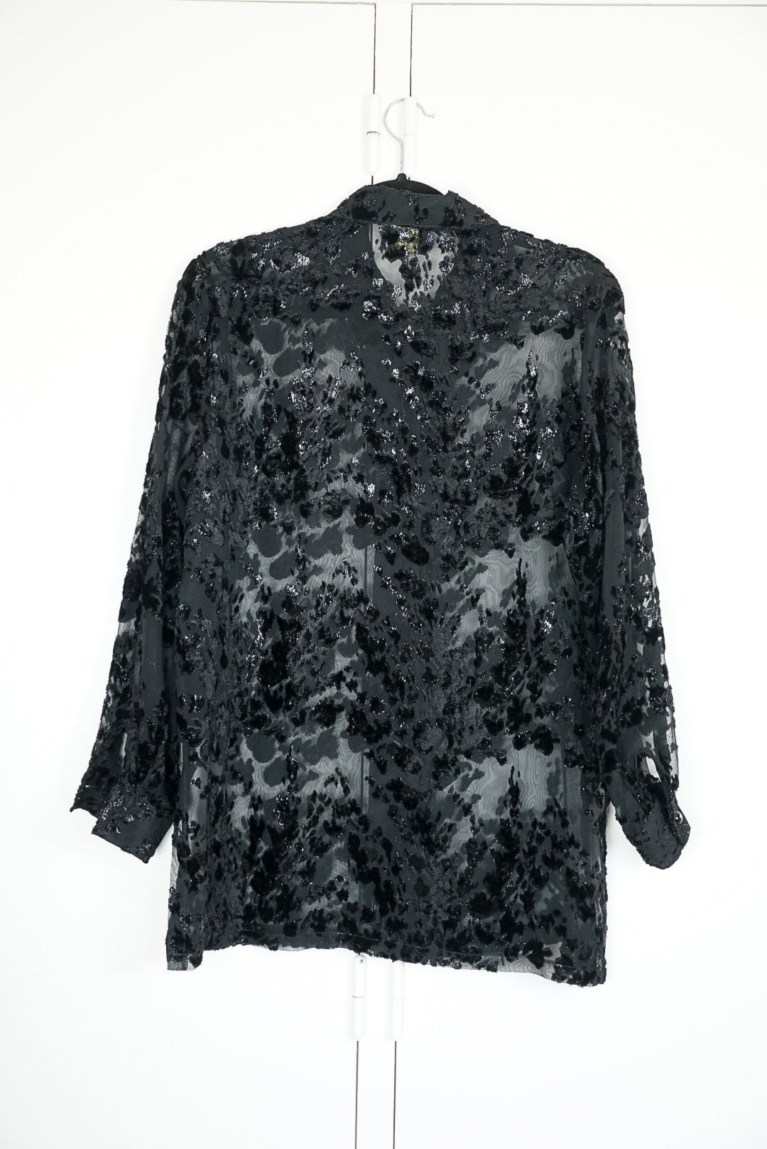 Chemise transparente en velours dévore