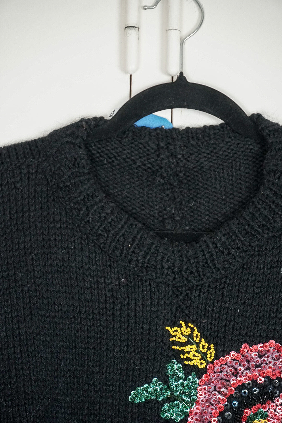 Pull noir bordée