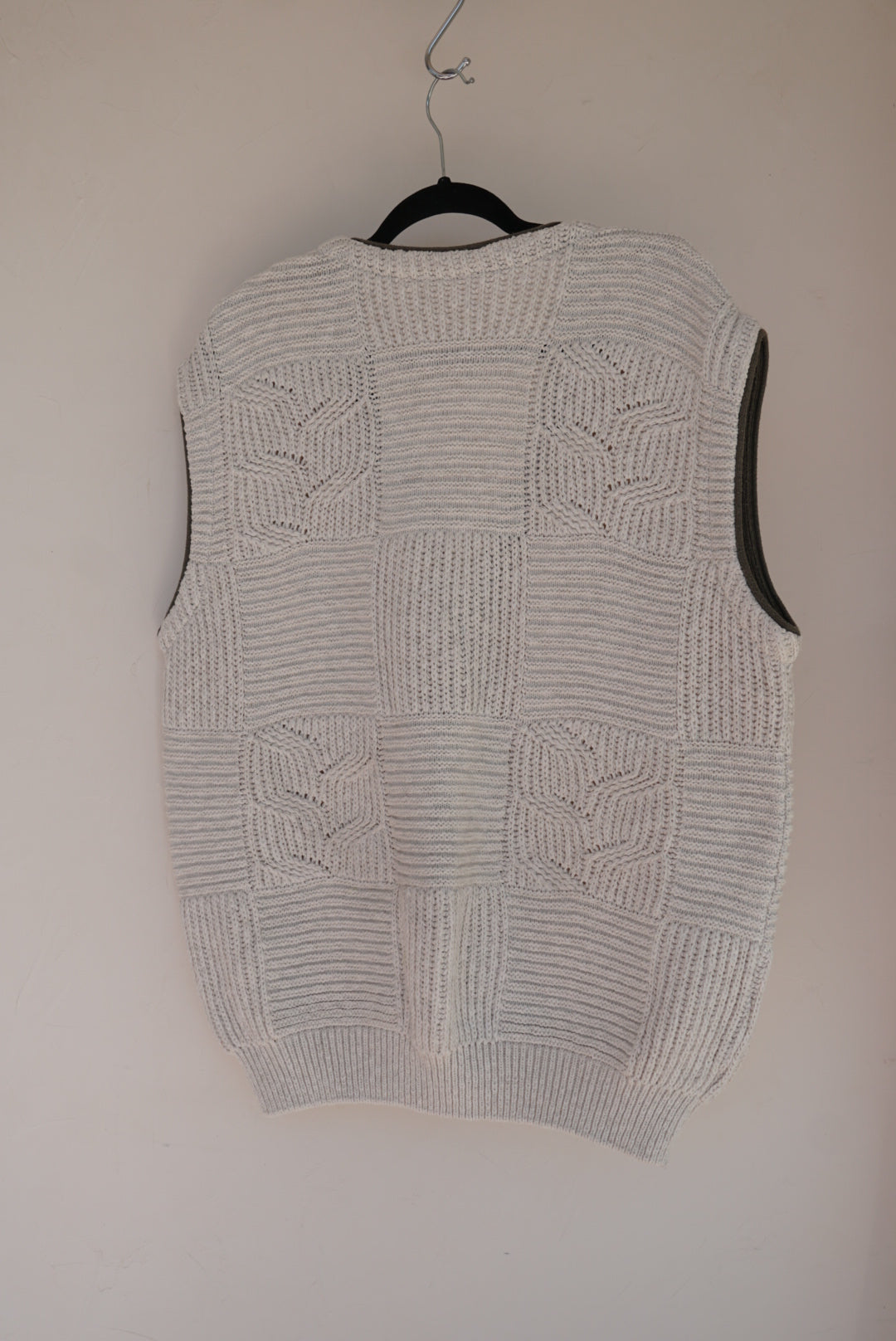 Gilet en maille blanc cassé