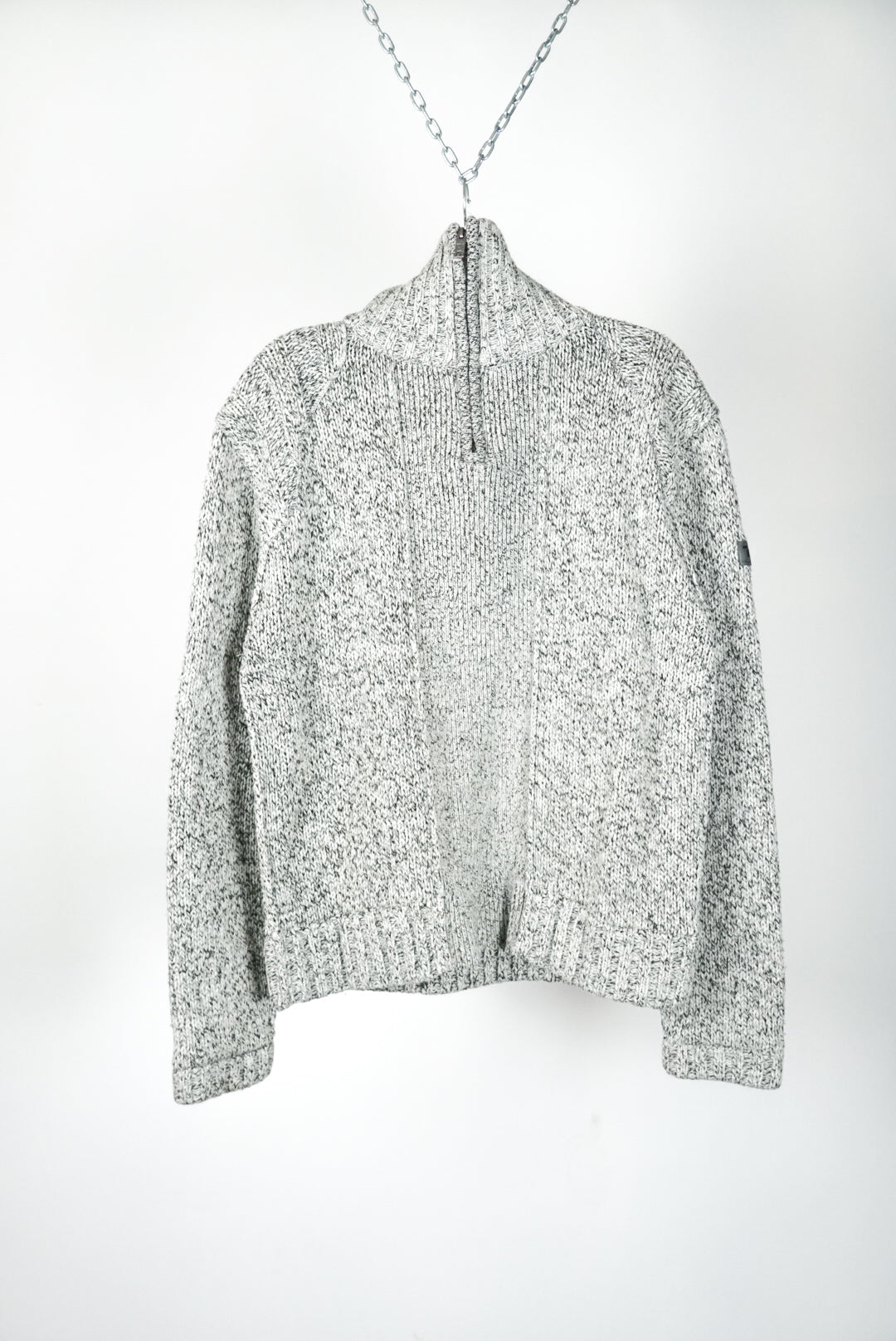 Pull gris col camionneur