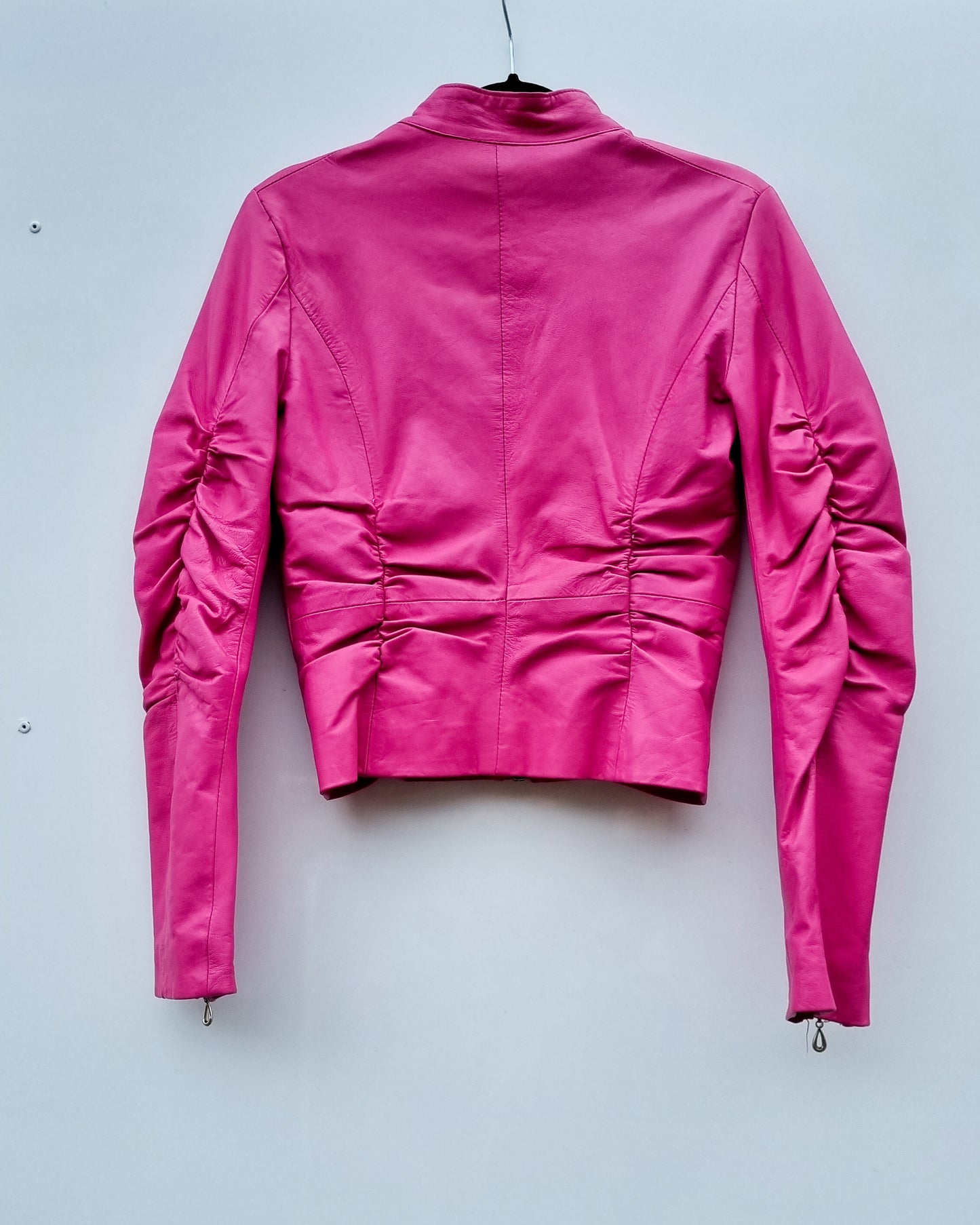 Veste rose Morgan en cuir