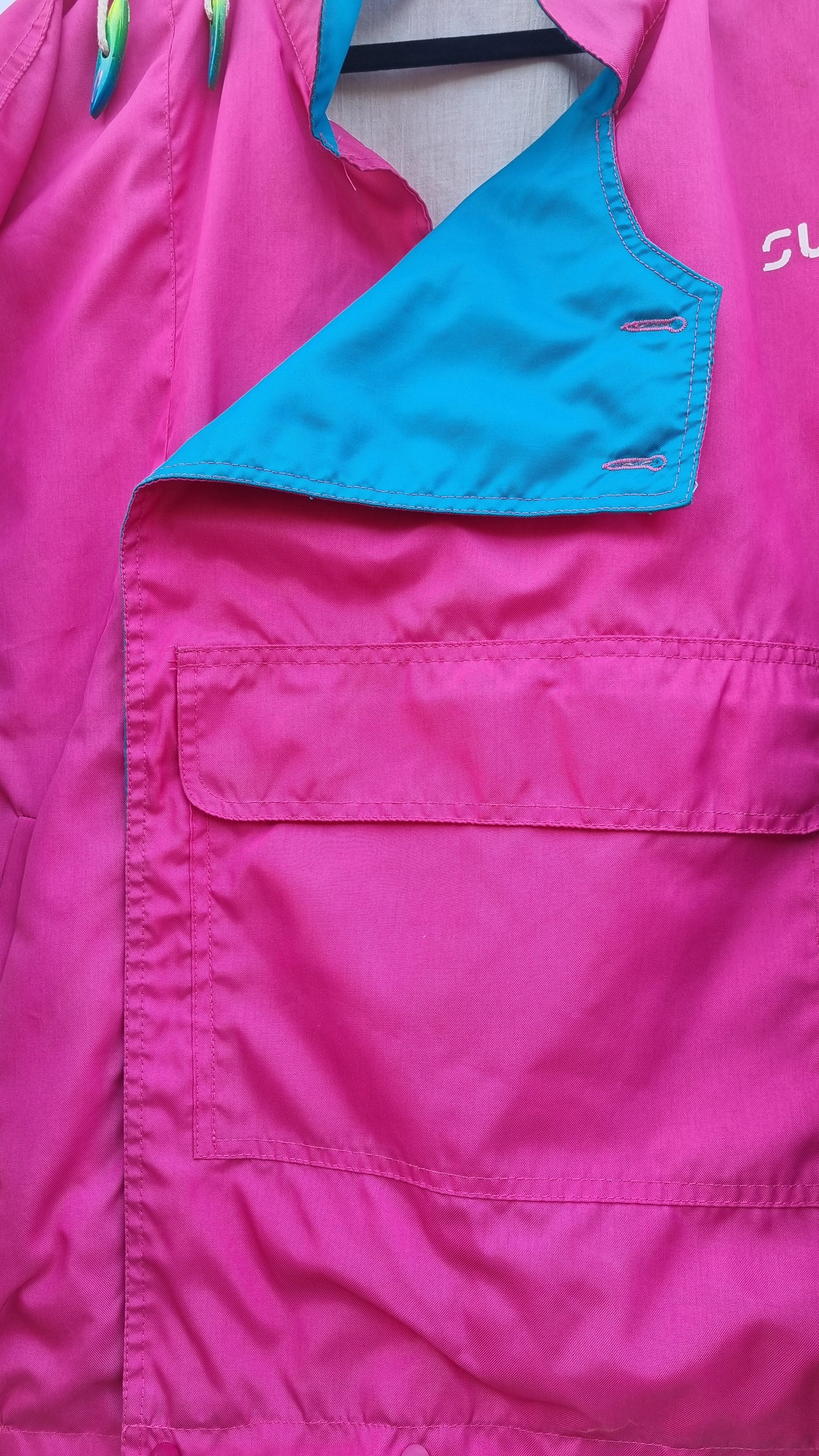 Kway rose et bleu