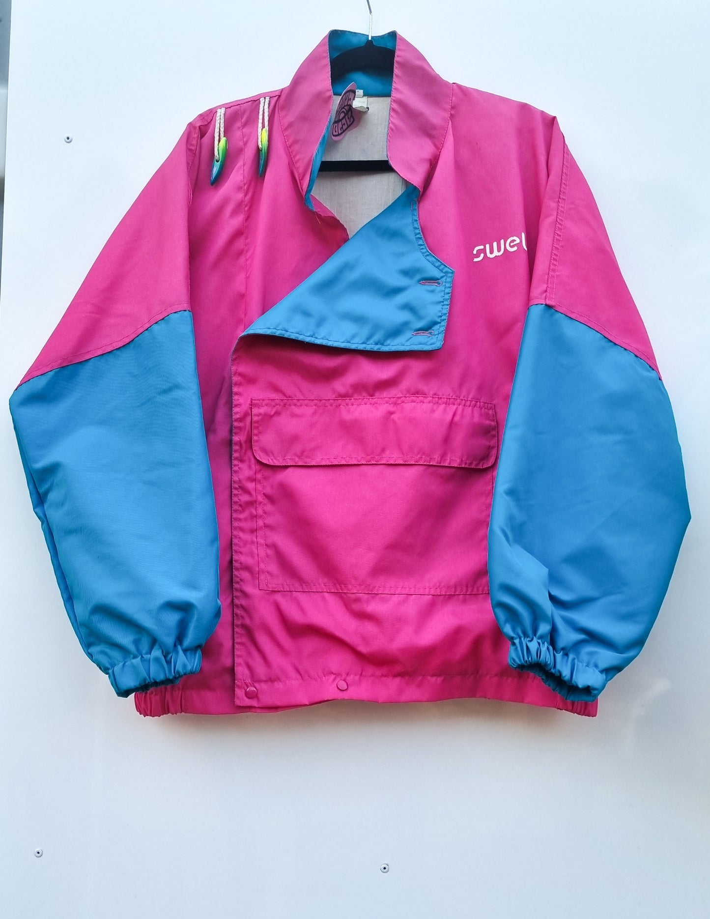 Kway rose et bleu